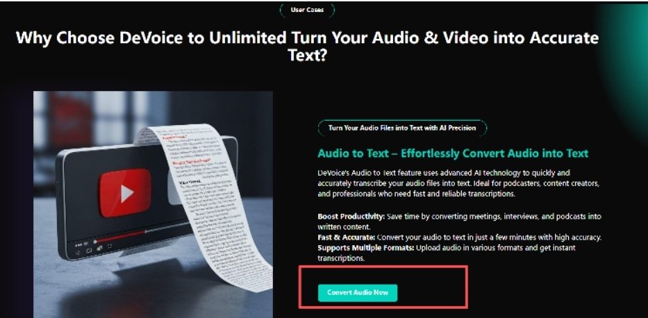 audio to text landscape